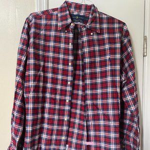 Mens Classic Fit Large Ralph Lauren Polo Plaid Shirt